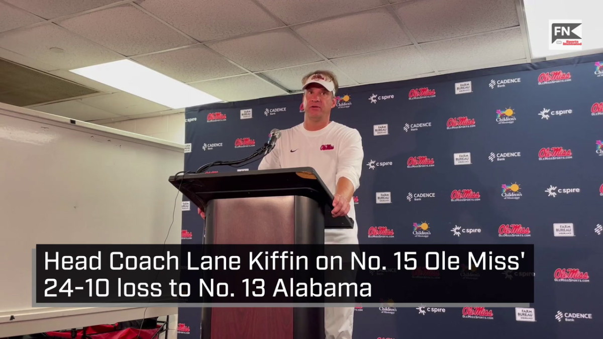 Ole Miss Head Coach Lane Kiffin on No. 15 Ole Miss' 24-10 loss to No.  13 Alabama